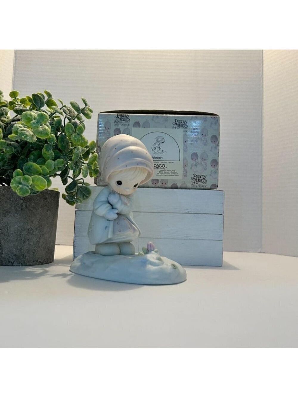 Precious Moments “February” calendar girl figurine